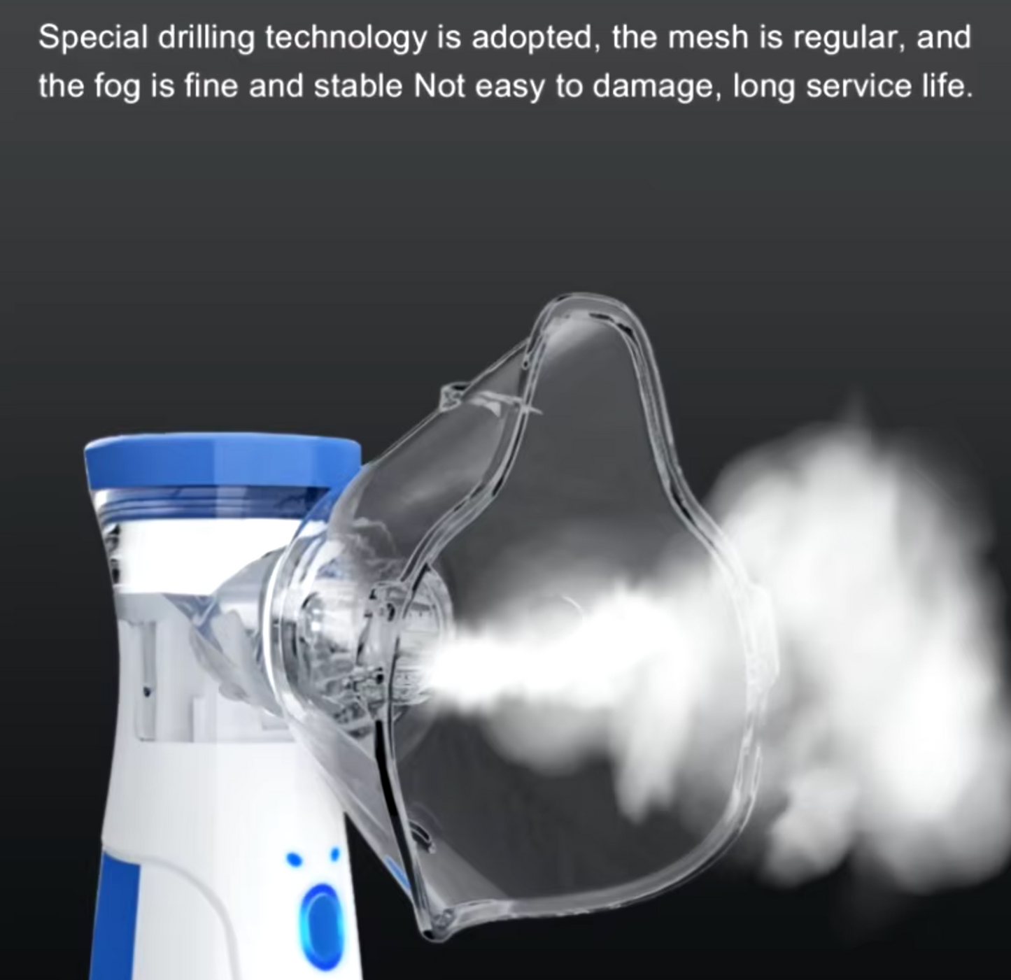 Nebulizador portátil manual con depósito de 200 ml, incluye 3 máscaras y cable USB - Funciona con 2 pilas AA no incluidas, nebulizador bebe, humidificador bebes, humidificador bebes mocos y tos