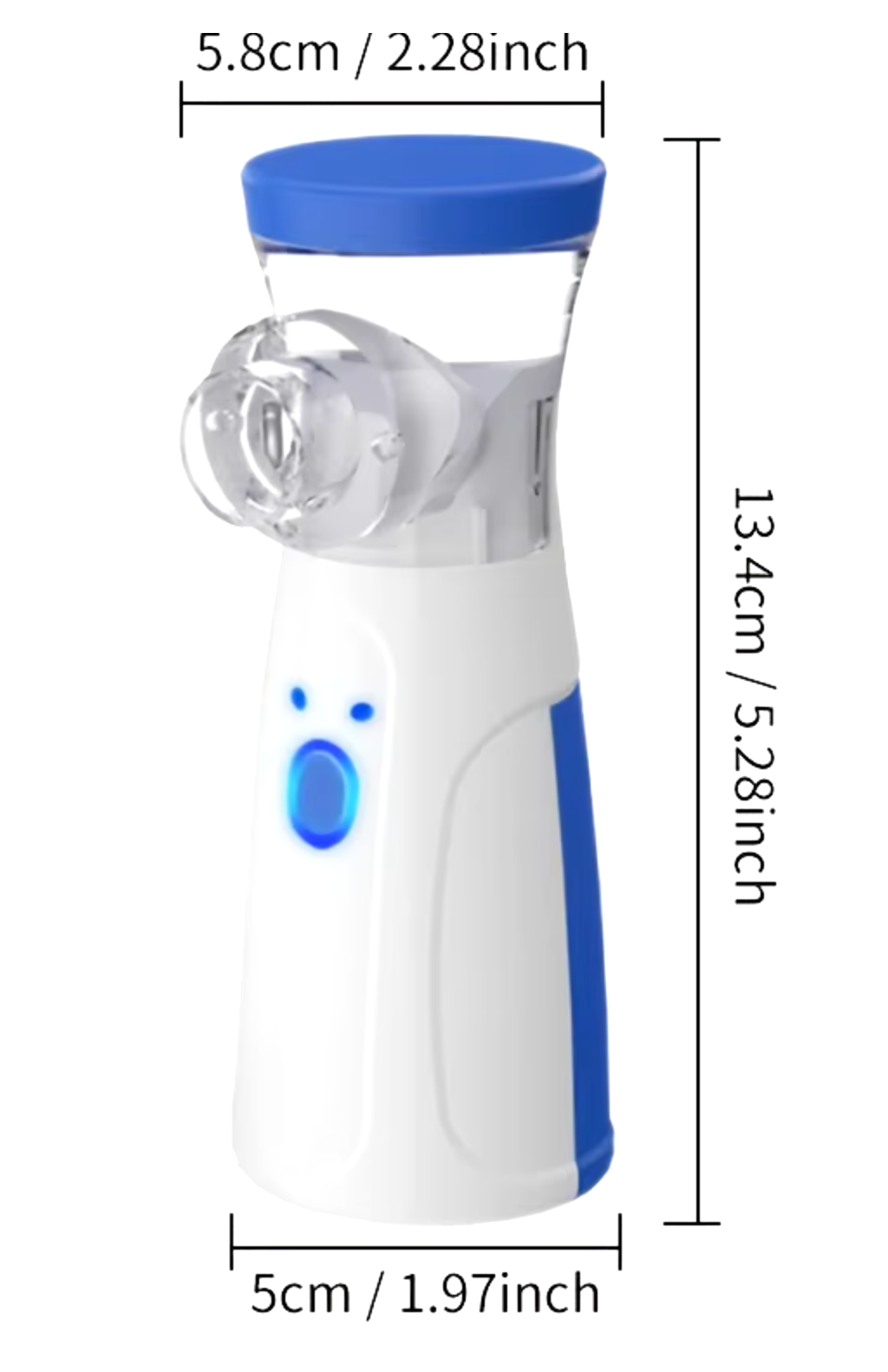 Nebulizador Portatil, Nebulizador para Bebe, Niños Adultos, silencioso inhaladores eléctricos, USB-C con diseño portátil, fácil de usar y limpiar, para uso doméstico y de viajes.